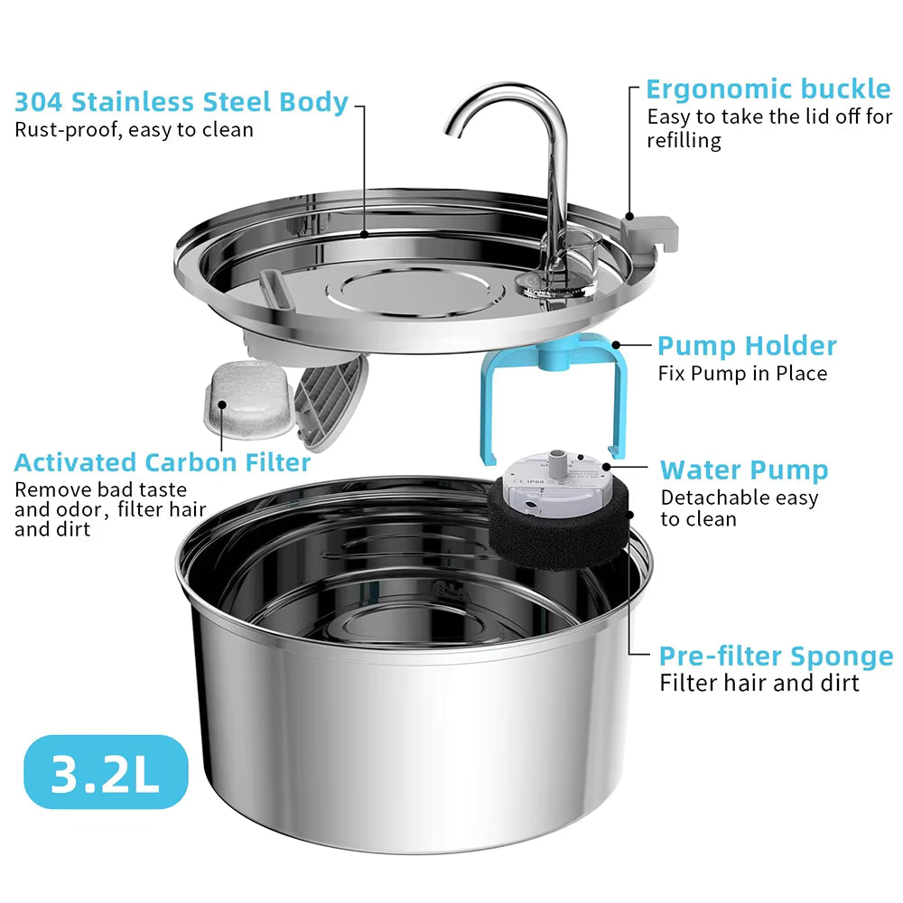 HydraFlow™ Smart Cat Water Fountain